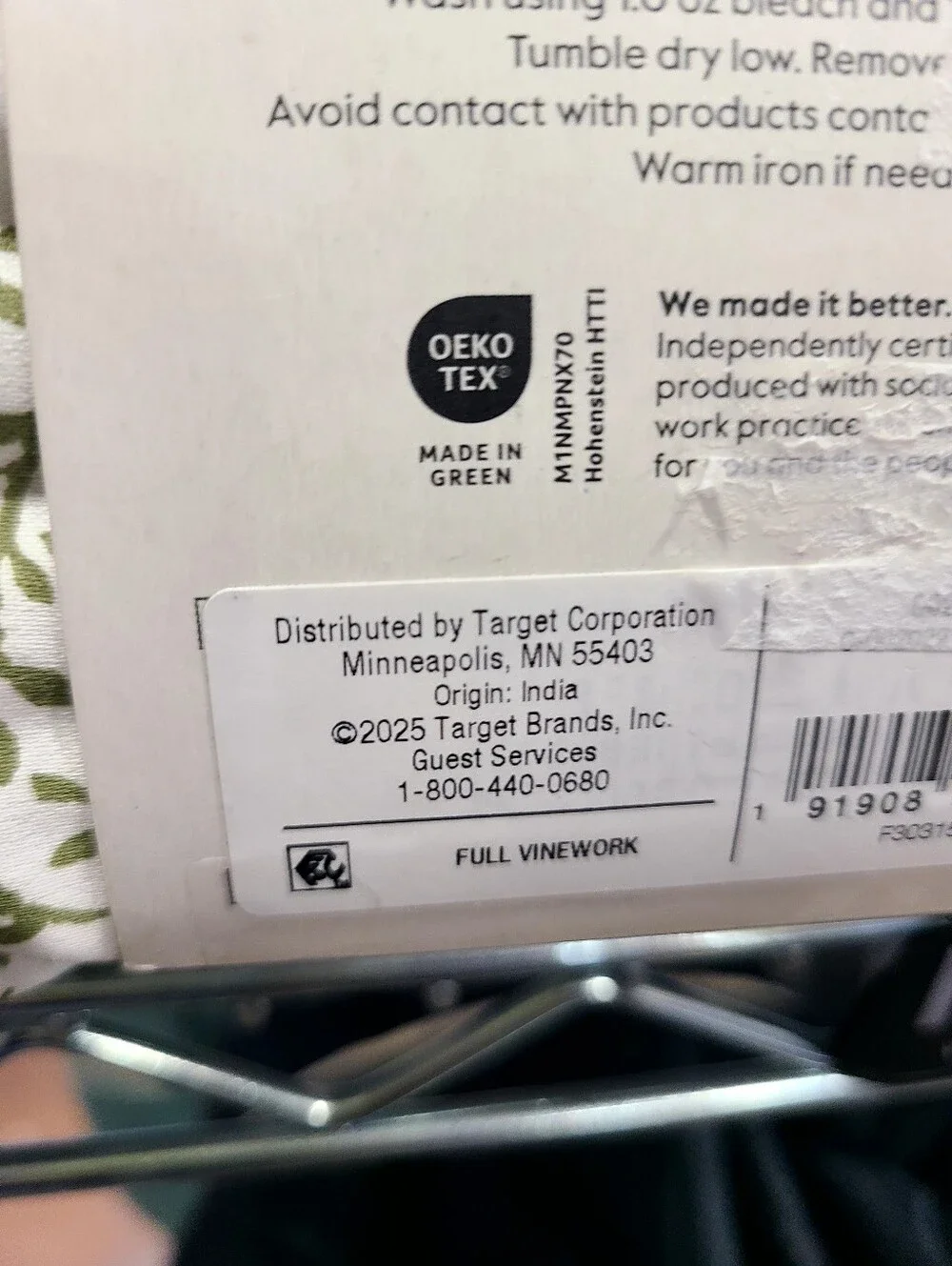 Threshold Performance 400 Thread Count Sheet Set Green Vine